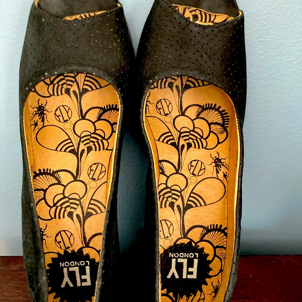 Fly London peep toe pumps size 40